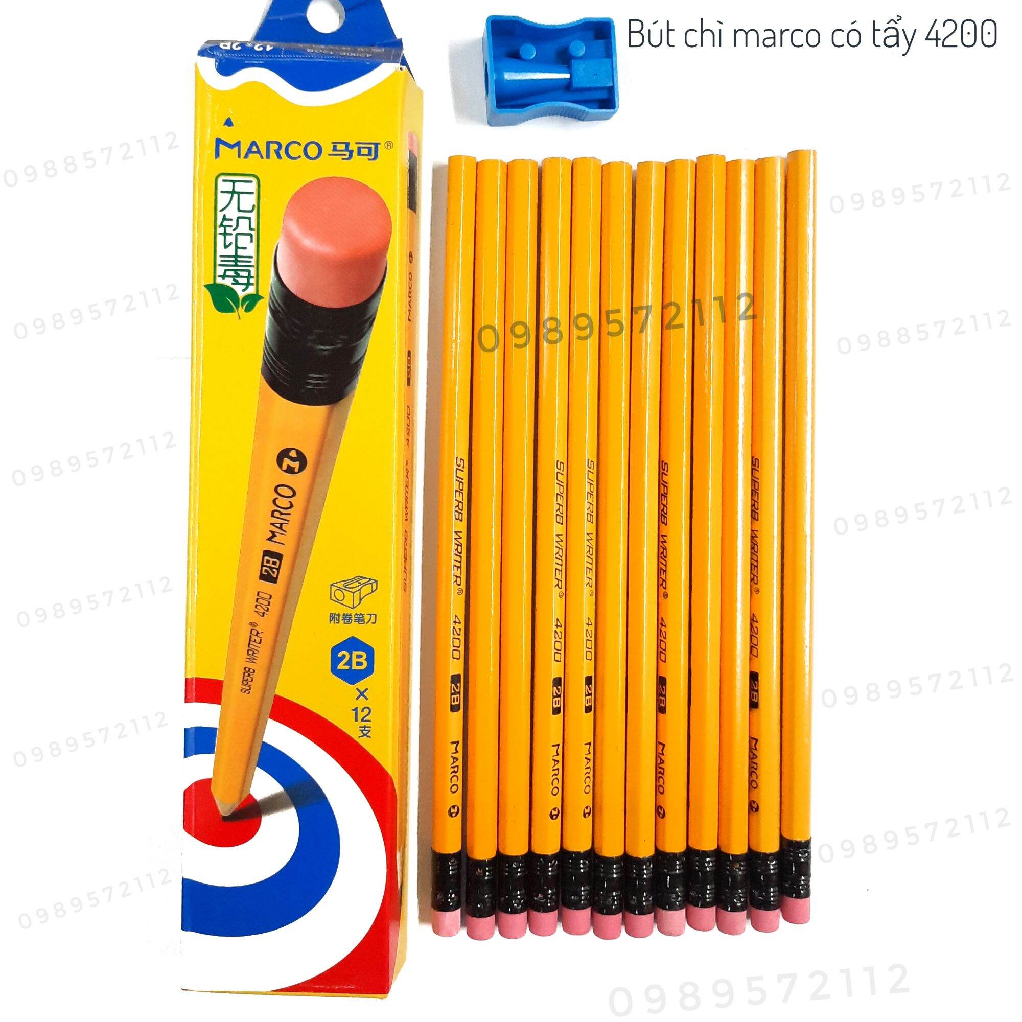 Bút chì marco có tẩy 4200 (12 cái).