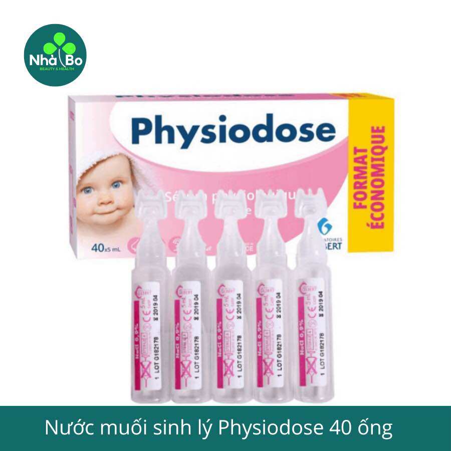 Nước muối sinh lý hồng Physiodose 40 ống -Pháp