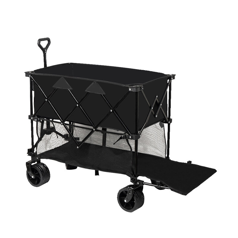 Foldable Two-layer Large-capacity Camp Trolley