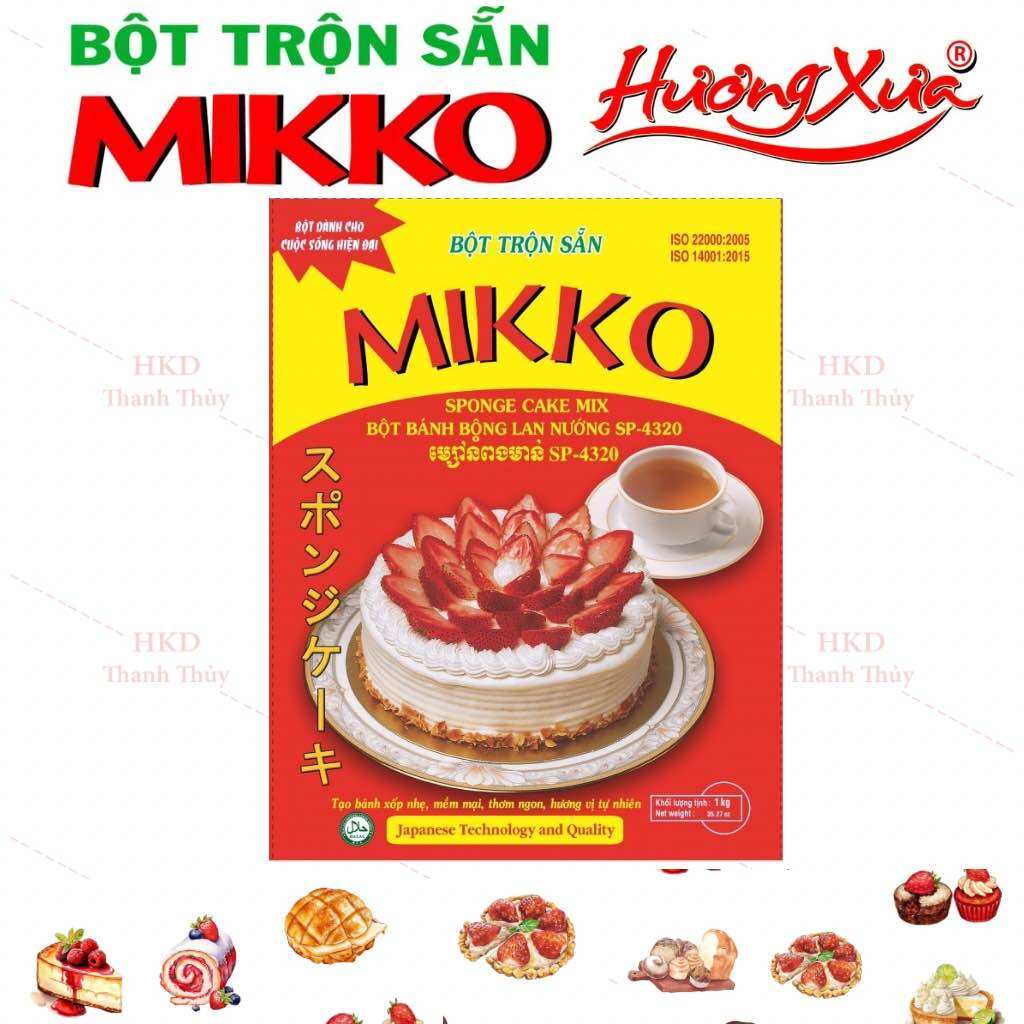 Bột bánh bông lan nướng sp4320 1kg mikko hương xưa