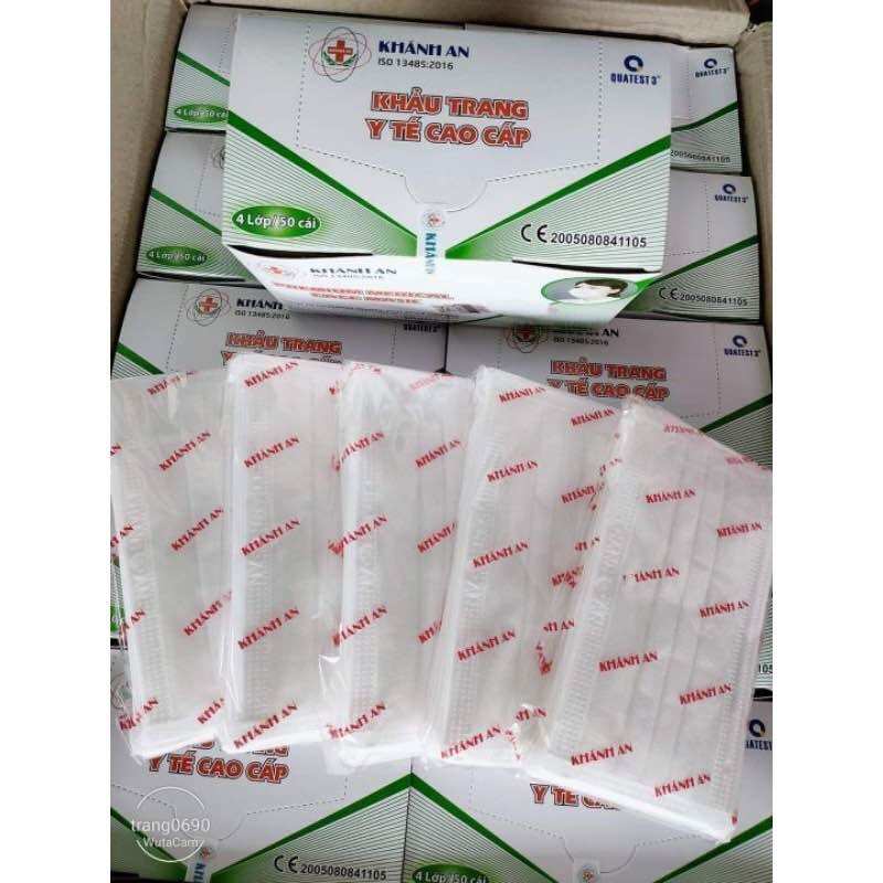 Hộp 50 cái khẩu trang y tế Khánh An 4 lớp kháng khuẩn