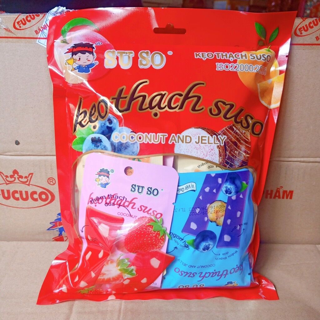 Bịch siêu đã 780g kẹo thạch suso trái cây