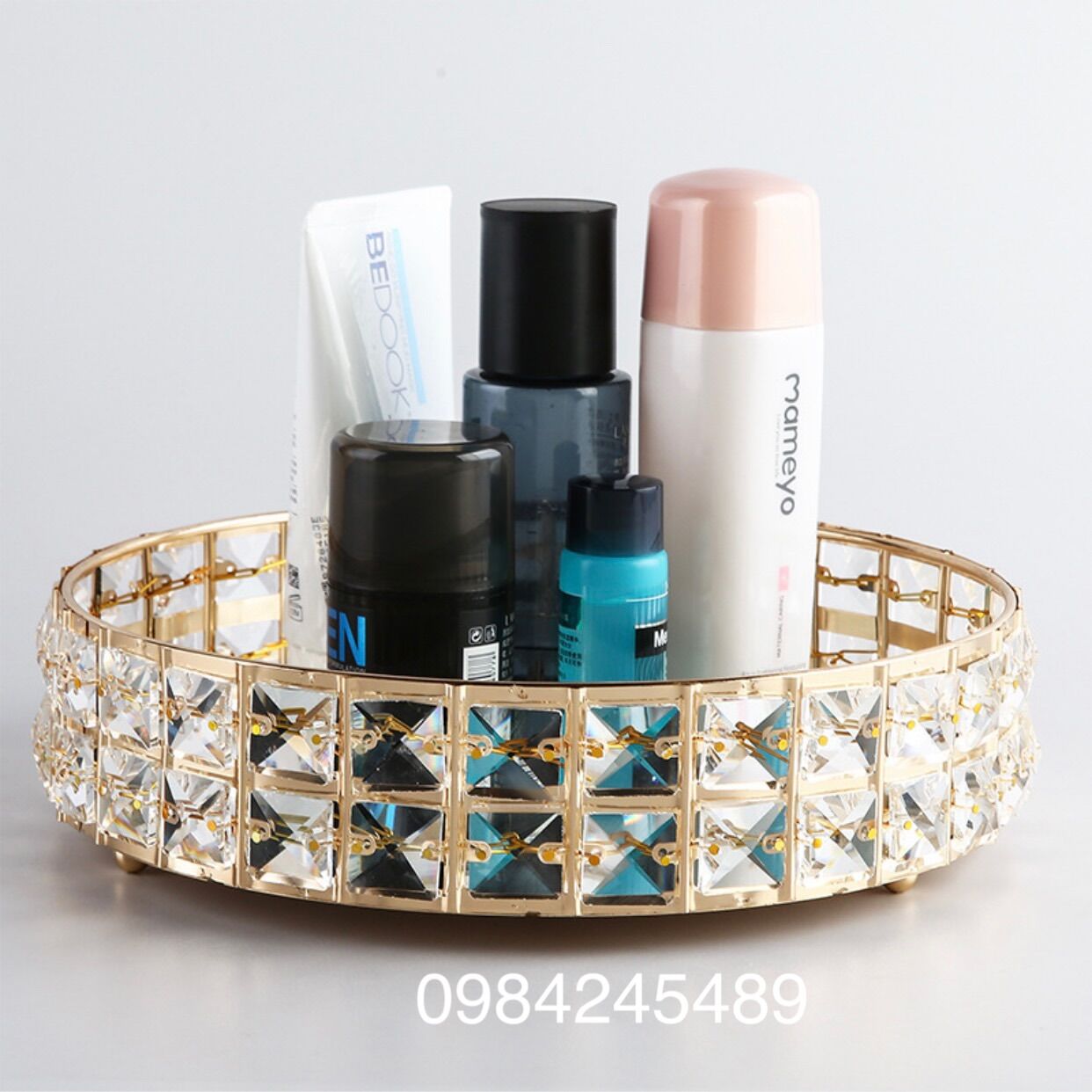 Khay đựng nước hoa viền gold