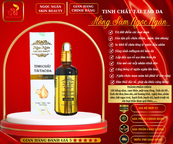 TINH CHẤT HỒNG SÂM TÁI TẠO DA