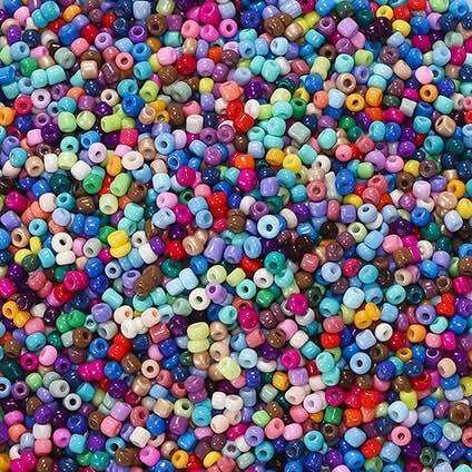100Gram Hạt 3mm nhiều màu làm phụ kiện trang trí DIY