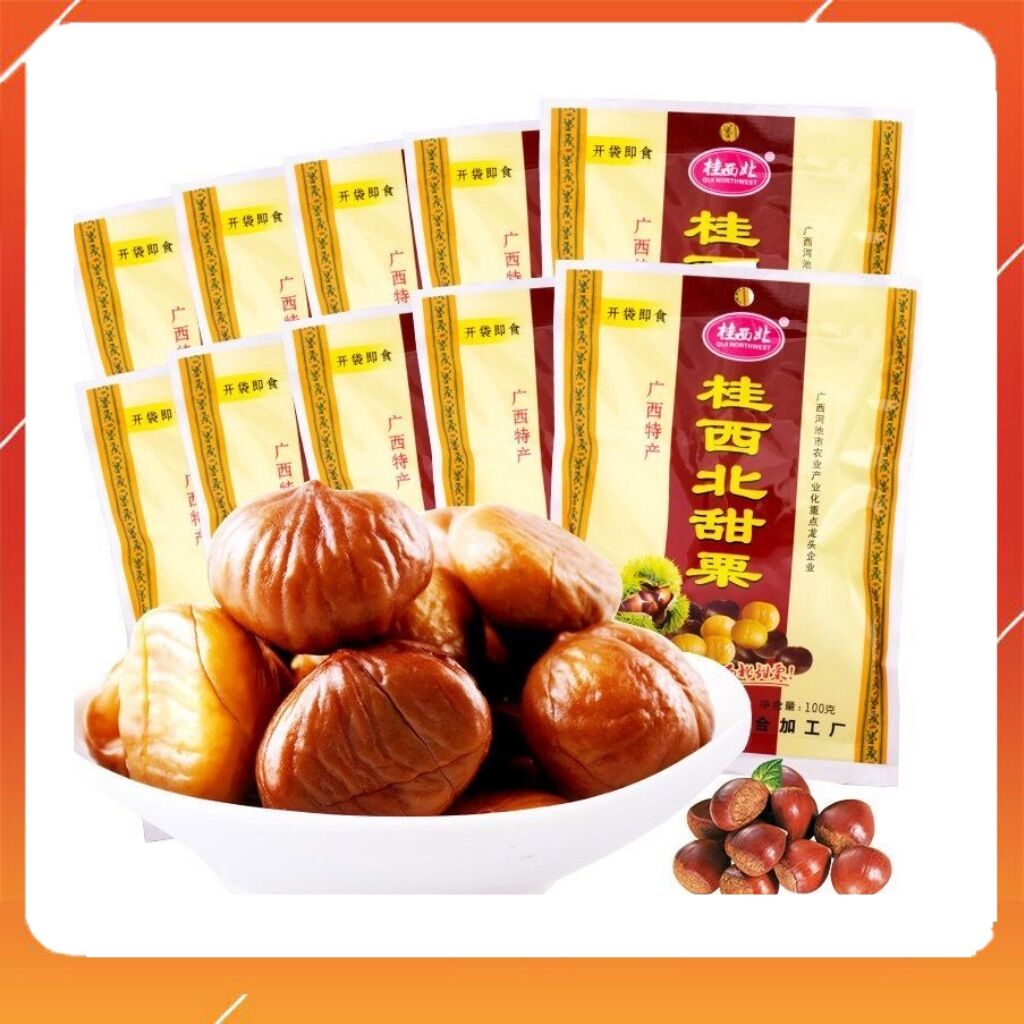 Hạt dẻ tẩm vị mạt ong Trùng Khánh gói 100gram