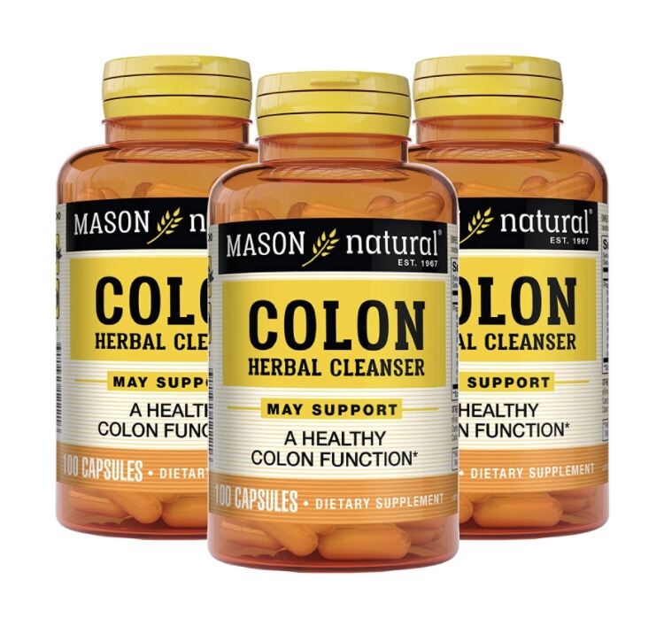 Viên Đại Tràng Colon Herbal Cleanser Mason Natural - Tăng Thải Độc 100v USA