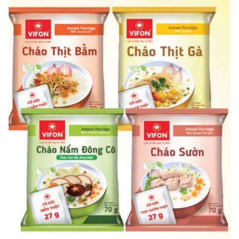THÙNG 50 GÓI CHÁO THỊT GÀ VIFON CÓ GÓI THỊT 70G