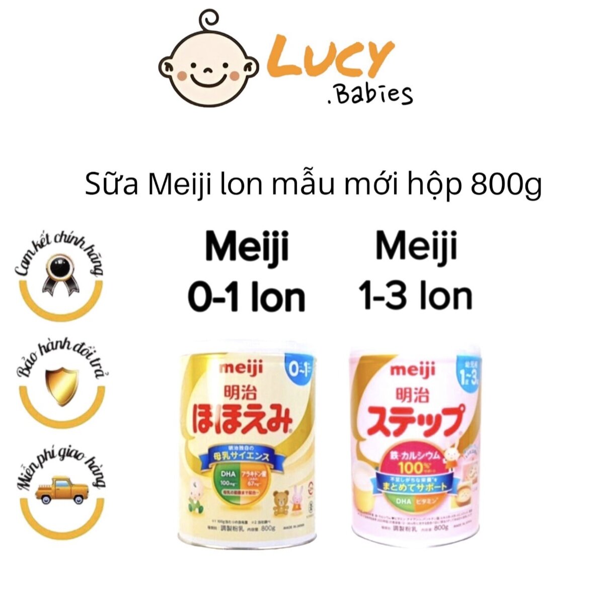 Sữa Bột Meiji dạng lon 0-1số 0 tuổi& 1-3 tuổi số 9