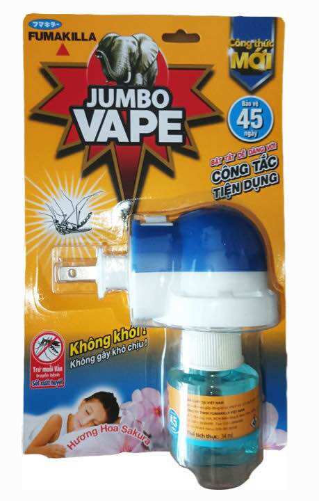 Bộ máy xông đuổi muỗi và chất xông đuổi muỗi jumbo vape