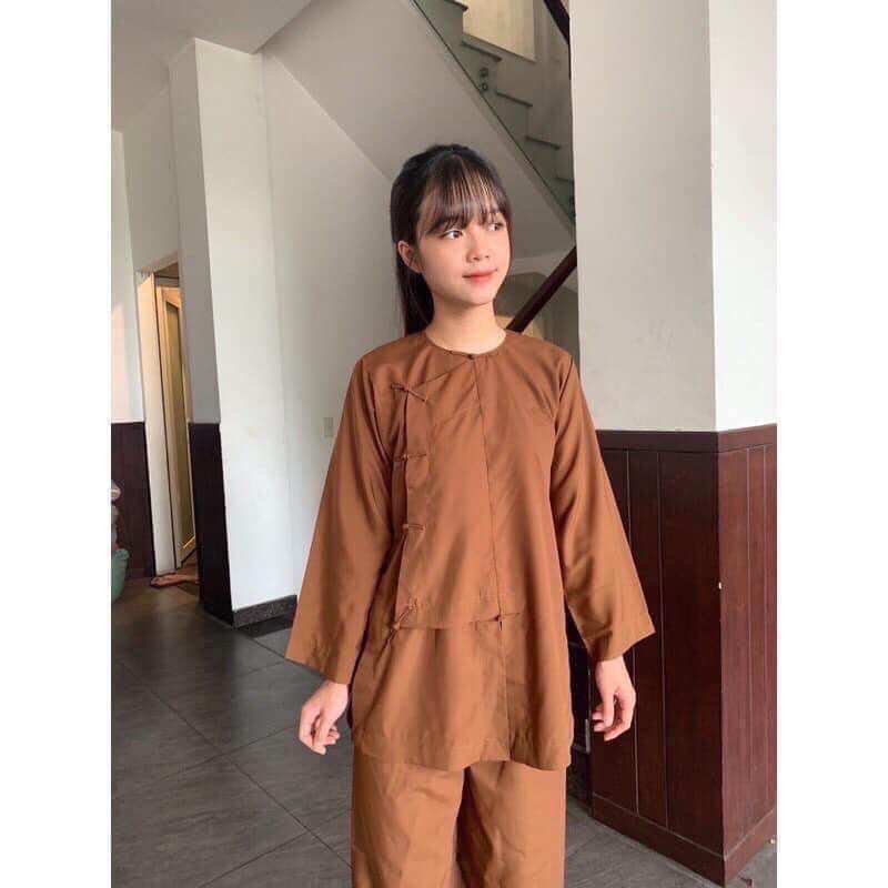 Bộ Vạt Hò nam nữ truyền thống - đồ lam đi chùa (46kg - 82kg)