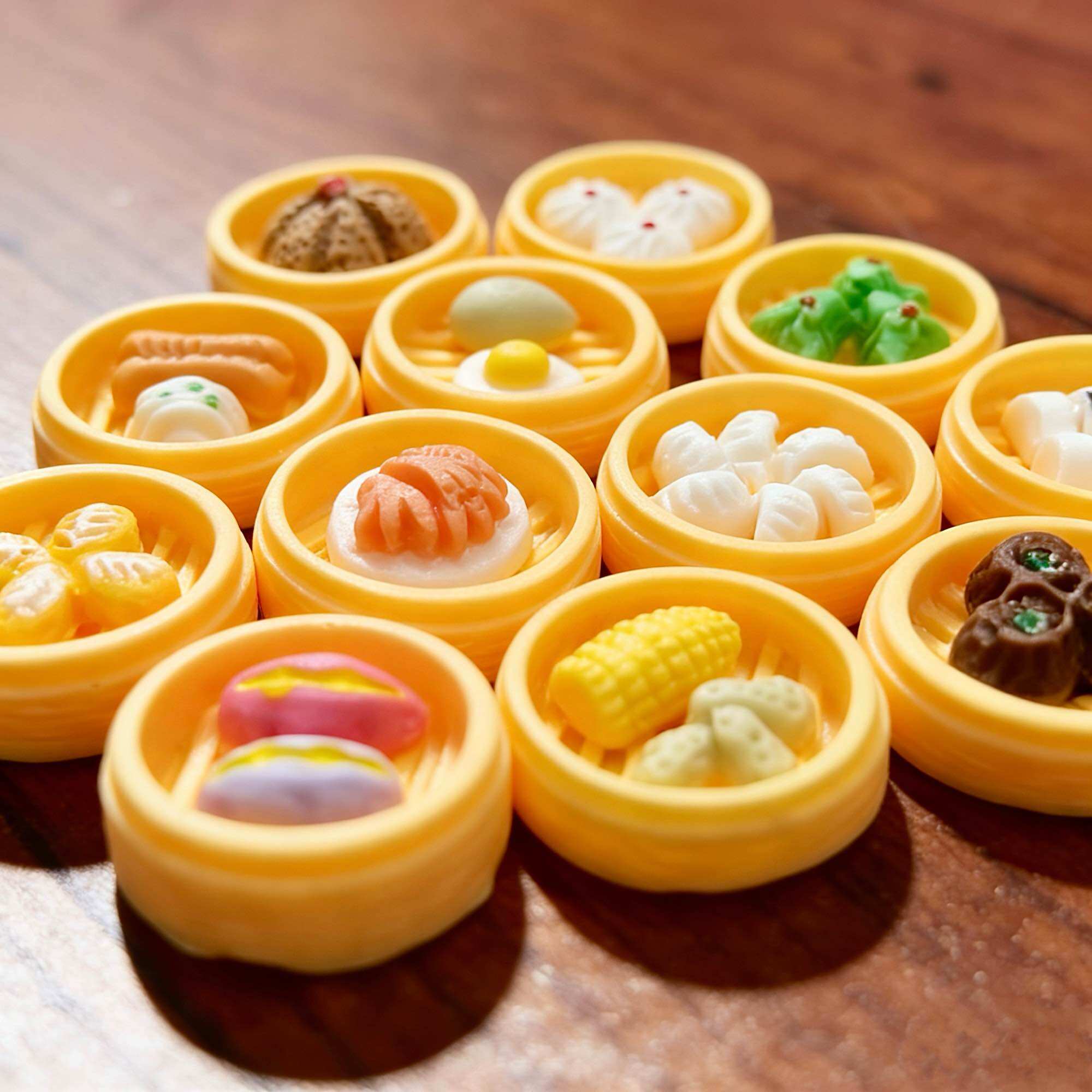 Set 30 Đồ Ăn Dimsum Mô Hình Mini Charm Đồ Ăn Điểm Tâm HongKong Đồ Chơi Xửng Hấp Nhỏ Trang Trí Nhà Búp Bê