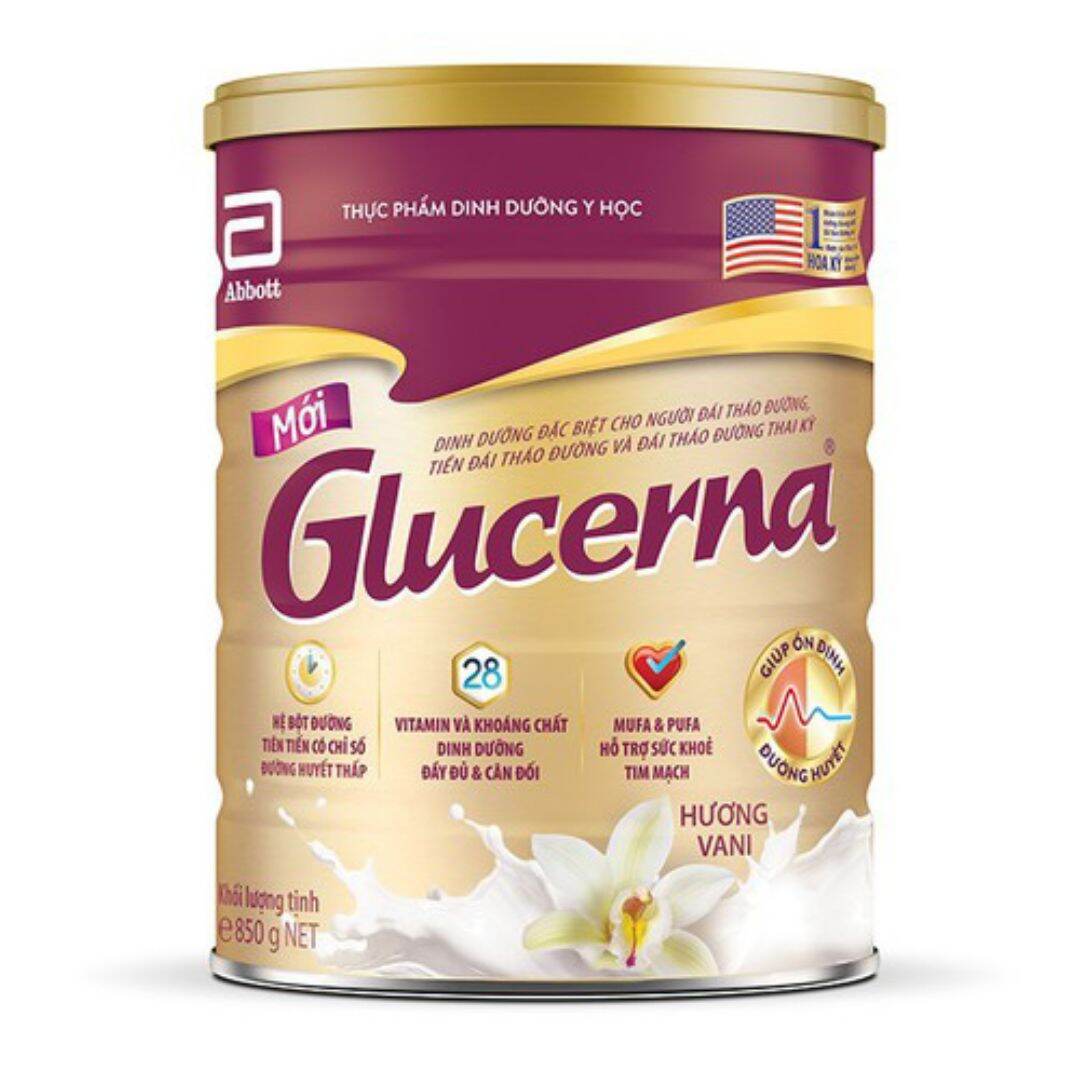 Sữa bột Glucerna hương vani 850g date mới
