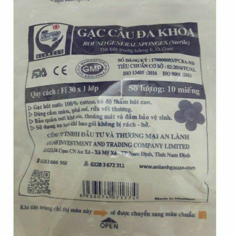 Gạc cầu đa khoa an lành - túi to 500 chiếc