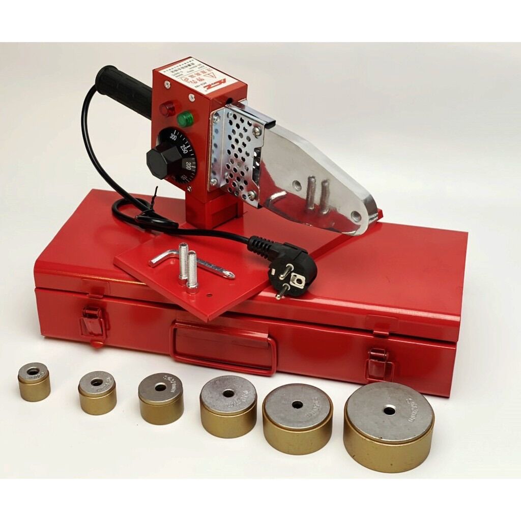 Máy hàn nhiệt ống nước acz-163, 6 bộ cối hàn kích thước 20-63mm - ống nhựa dẻo chịu nhiệt - hàng chính hãng
