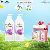 [TẶNG DẦU XẢ FULLSIZE] Combo 2 Dầu gội dưỡng tóc siêu mượt Enchanteur Sensation Keratin 650gr/Chai