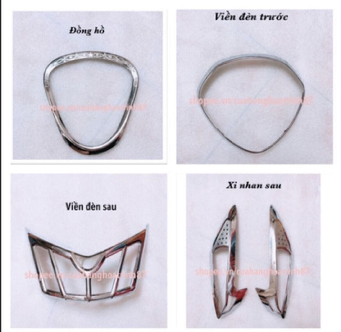 Ốp Trang Trí Xe Latte Mạ Crom