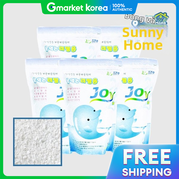 Bộ 5 túi thay thế 1kg chất hút ẩm Canxi Clorua (Canxi Clorua)