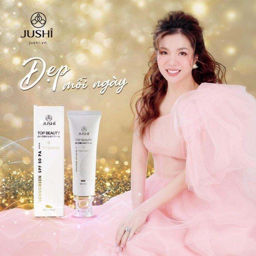 Kem Chống Nắng Top Beauty Jushi Bảo Vệ Làn Da Tối Ưu Chiết Xuất Từ Thành Phần Thiên Nhiên, Chống Trôi,  Mềm Mướt
