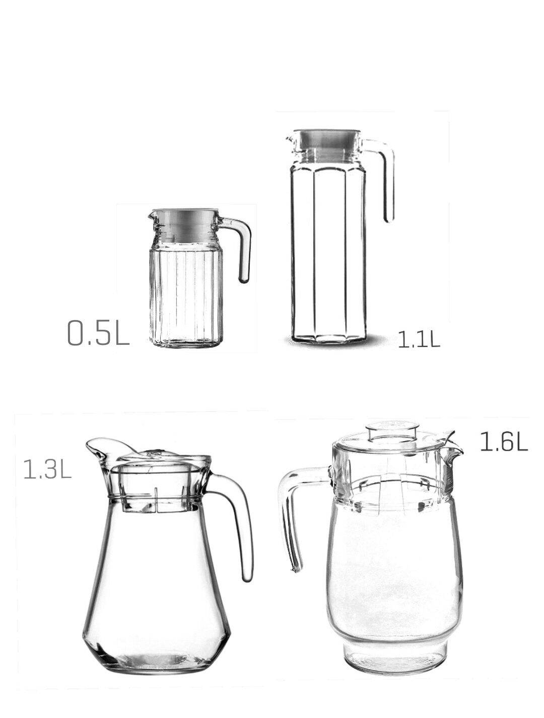 Bình đựng nước thủy tinh nhiều mẫu 0.5l - 1.6l