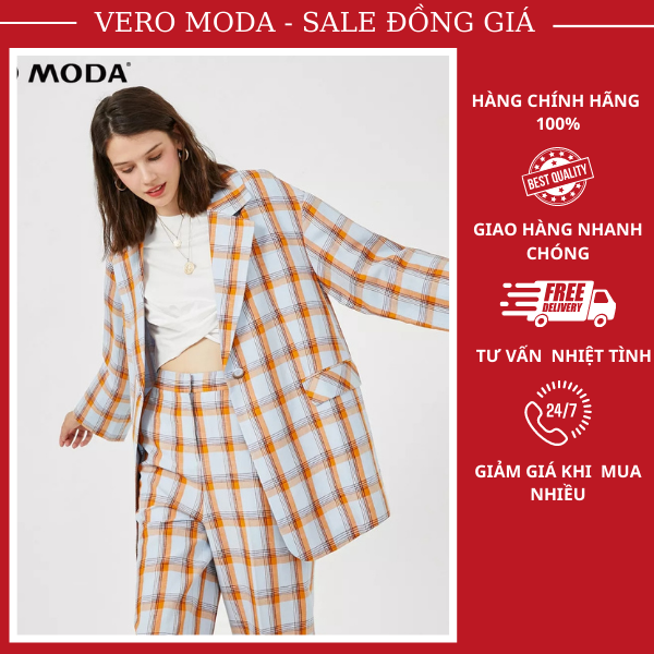 Áo blazer kẻ Vero moda