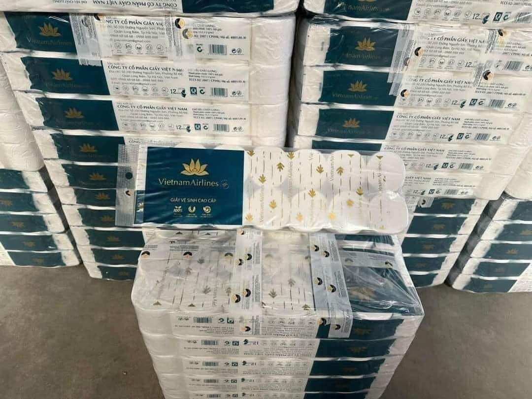 ☀giấy vệ sinh vietnamairline lốc 12 cuộn