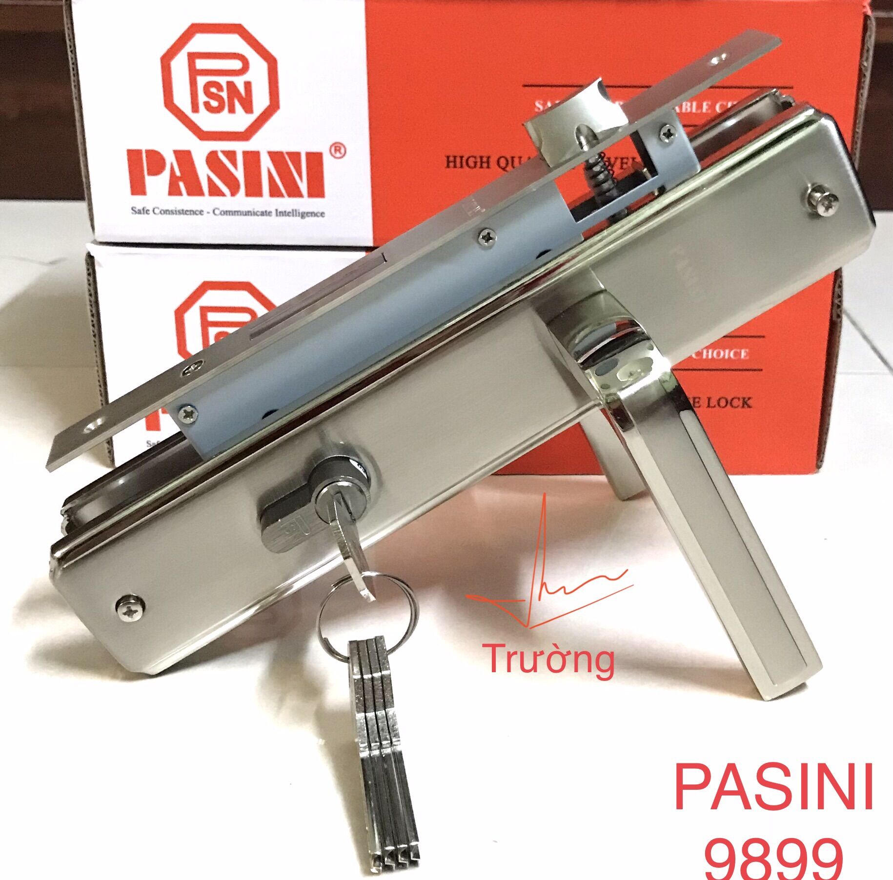 Khoá cửa tay gạt pasini 9899 & 9897 - bảo hành 12 tháng.