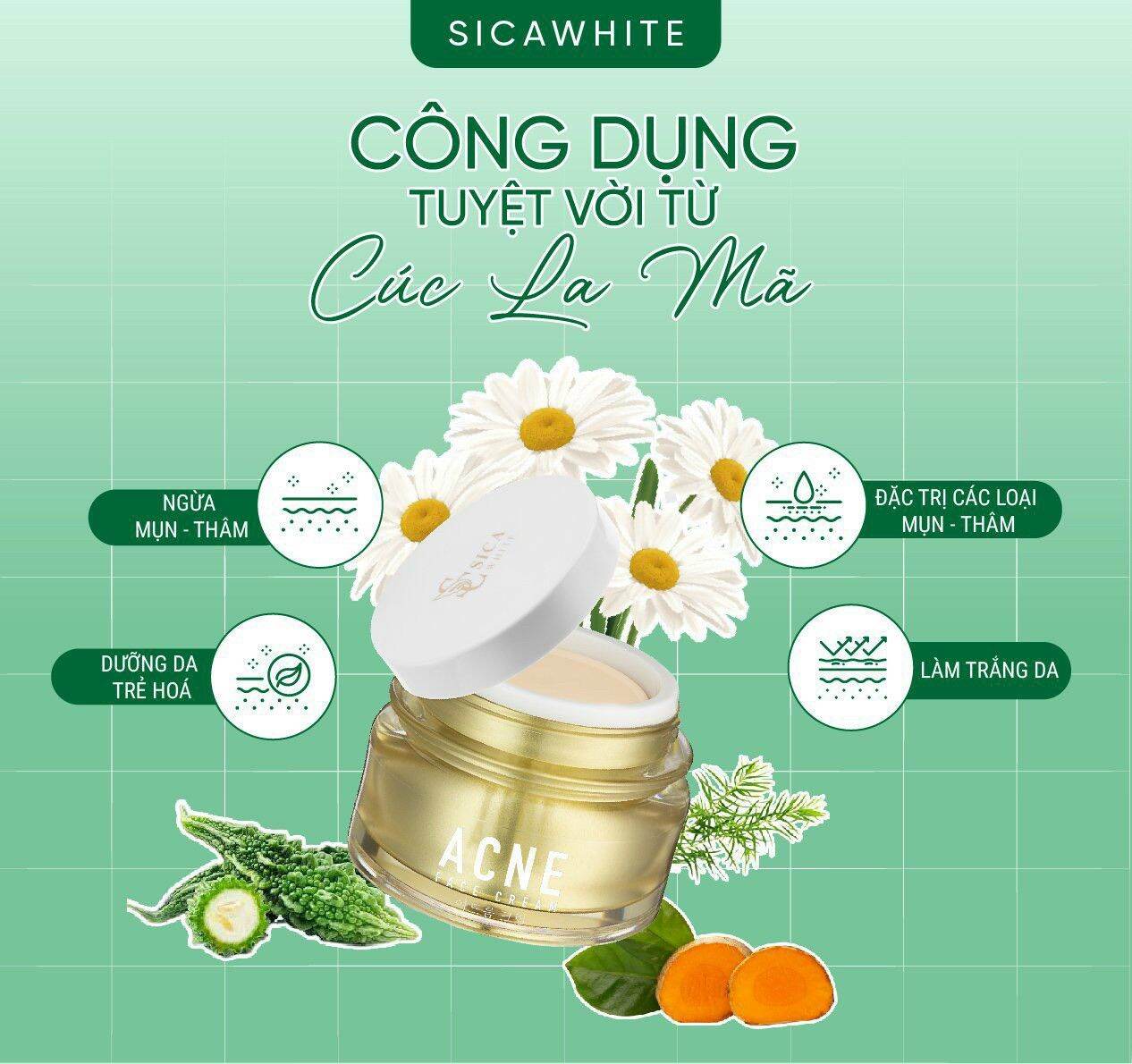 Face mụn cúc la mã đánh bay mụn thâm