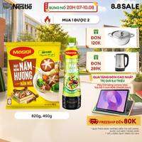 [ƯU ĐÃI THÁNG 8][FREESHIP TOÀN QUỐC] COMBO MIX VỊ MAGGI: Dầu Hào MAGGI® Nấm Hương chai 820g + 1 Hạt nêm cao cấp MAGGI® Nấm Hương gói 450g