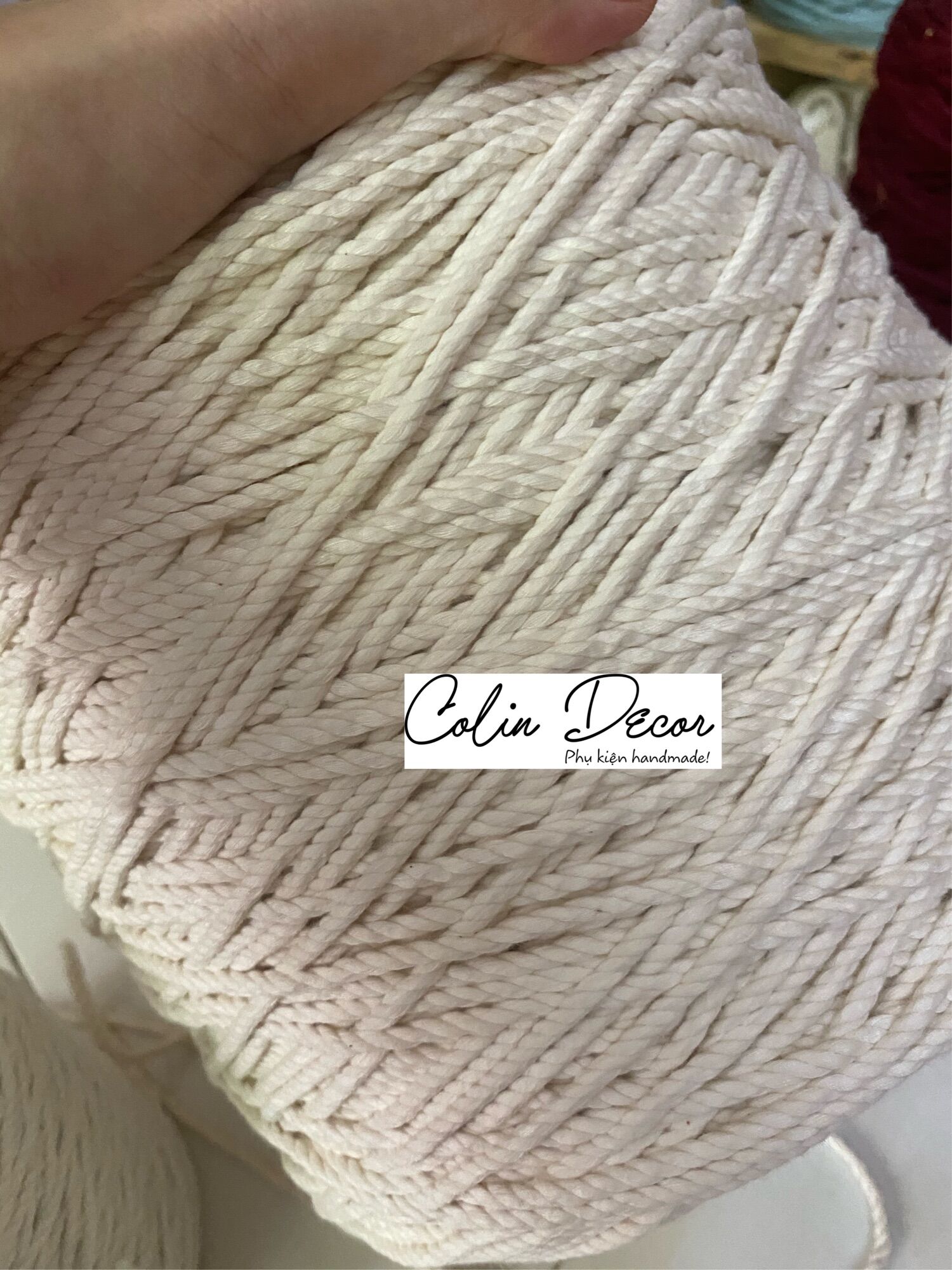 Dây macrame decor handmade dây thừng cotton trang trí