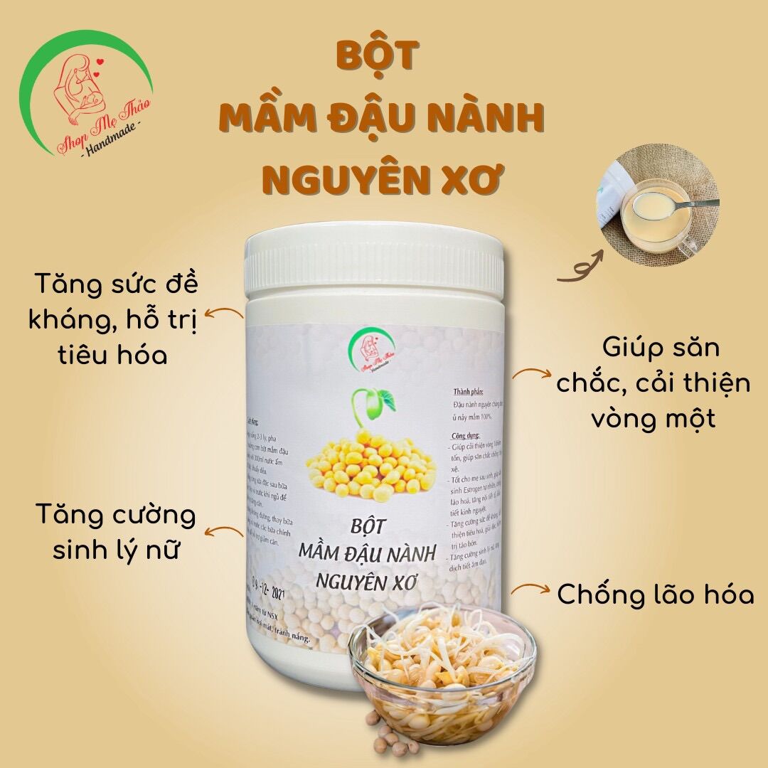 500g bột mầm đậu nành nguyên xơ 500g