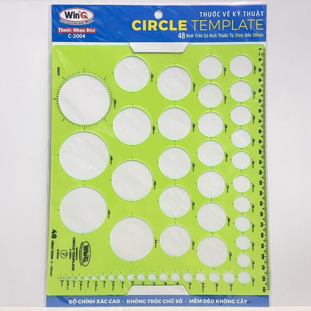 (Combo 2c) Thước vẽ hình tròn WinQ (C-2004)