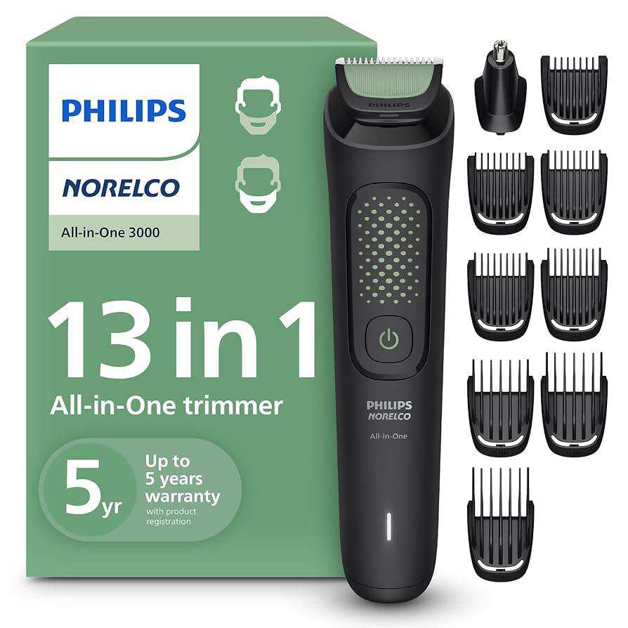  Trimmer For Men Tông đơ tỉa râu tóc lông mũi Philips Norelco Multigroom Norelco Philips All-in-One 3000 Series 13 in 1 Trimmer Beard MG3919 50 