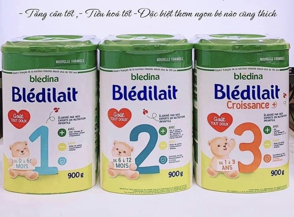 Sữa công thức Bledilait 900g Pháp số 1-2-3 date xa 2024,2025