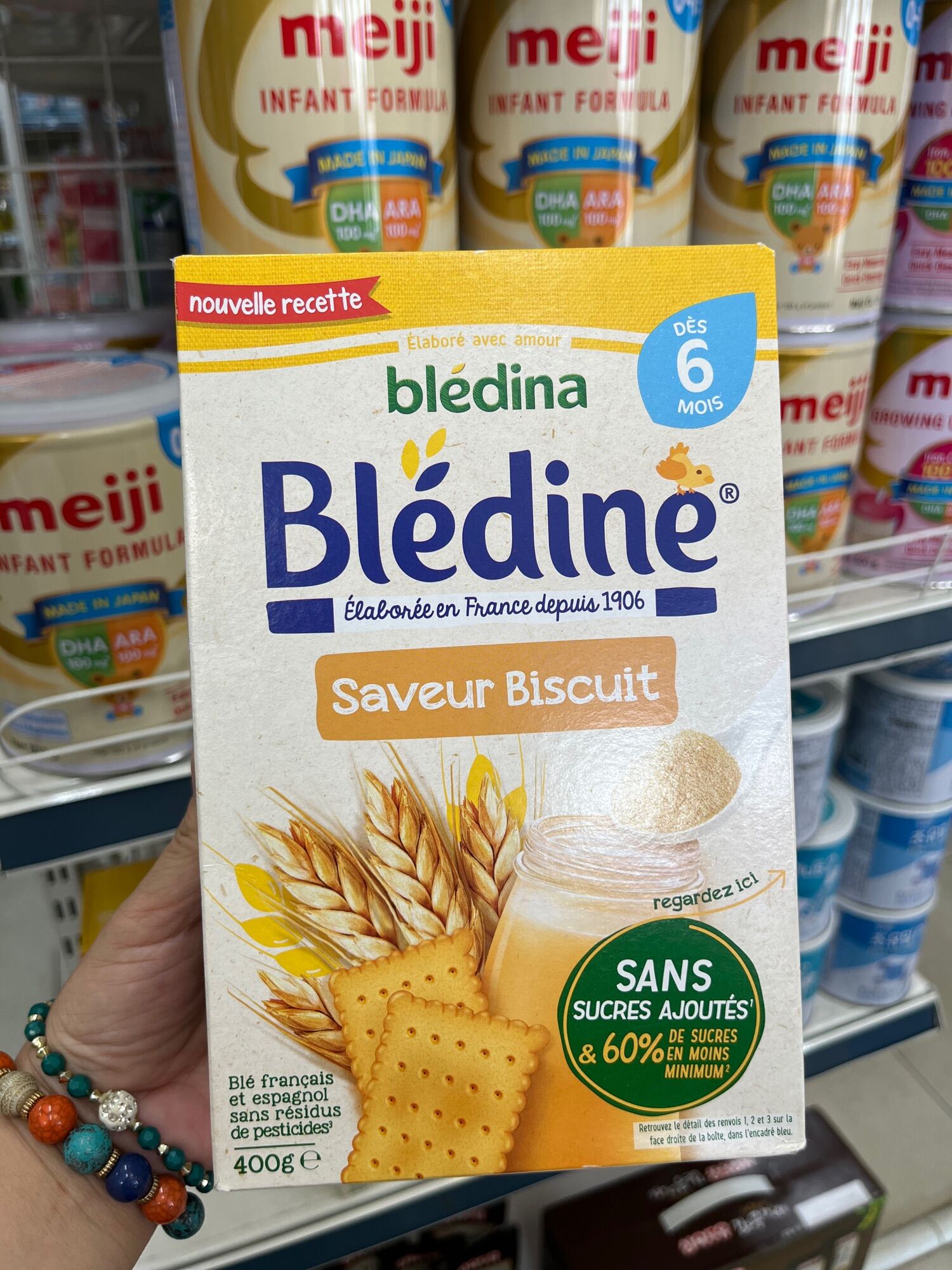Bột lắc sữa Bledine vị bích quy cho trẻ từ 6 tháng xuất xứ Pháp
