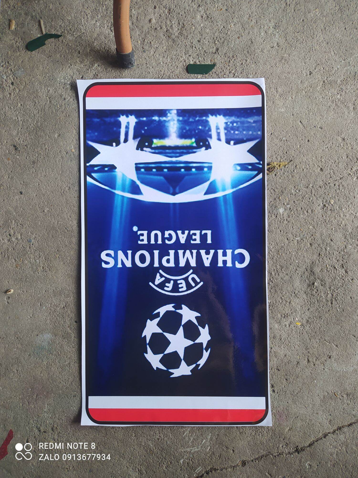 Tem ngựa Ferrari, tem champions decal dán trang trí xe tải, xe ôtô