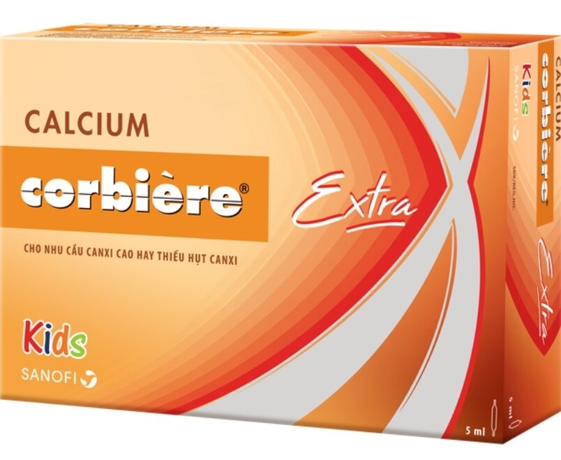 Calcium Corbiere Kids Extra Ống 5ml Hộp 30ống CHO NHU CẦU CANXI CAO HAY THIẾU HỤT CANXI. thumbnail