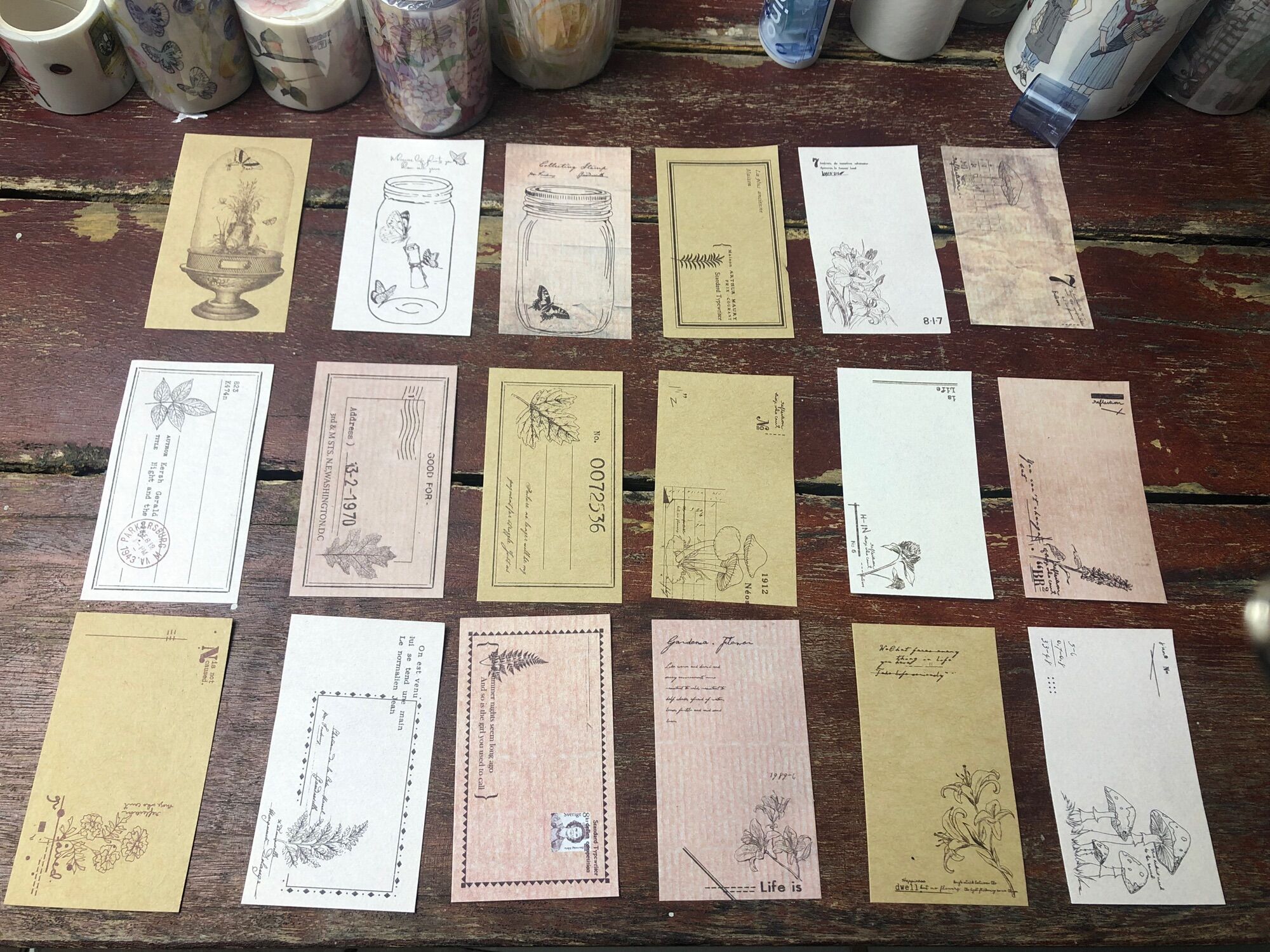 Giấy nền vintage_Set 18 tờ không lặp