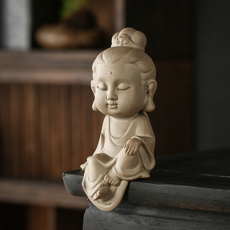Tượng Trang Trí Tam Phật Đất Sét