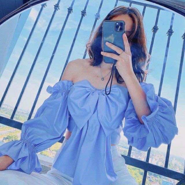 Áo a30 bẹt vai nơ to