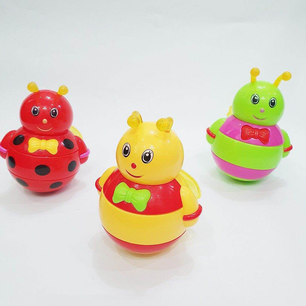 Lật đật siêu cute có pin âm thanh ánh sáng hình con ong con bọ