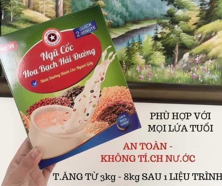 8 HỘP NGŨ CỐC HOA BẠCH HẢI ĐƯỜNG 500GR