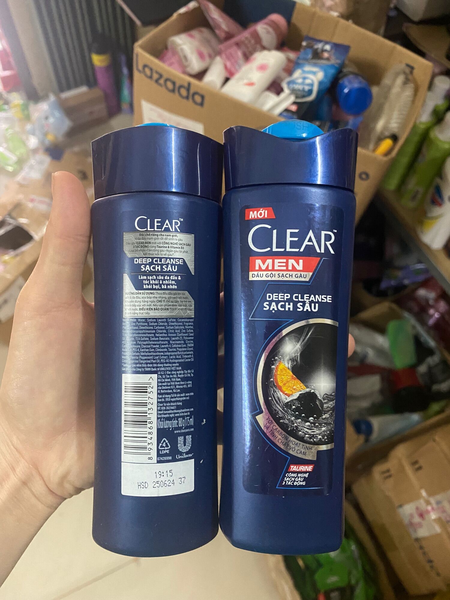 Combo2 chai Dầu gội sạch gàu Clear Men Deep Cleanse sạch sâu cho 1 mái tóc