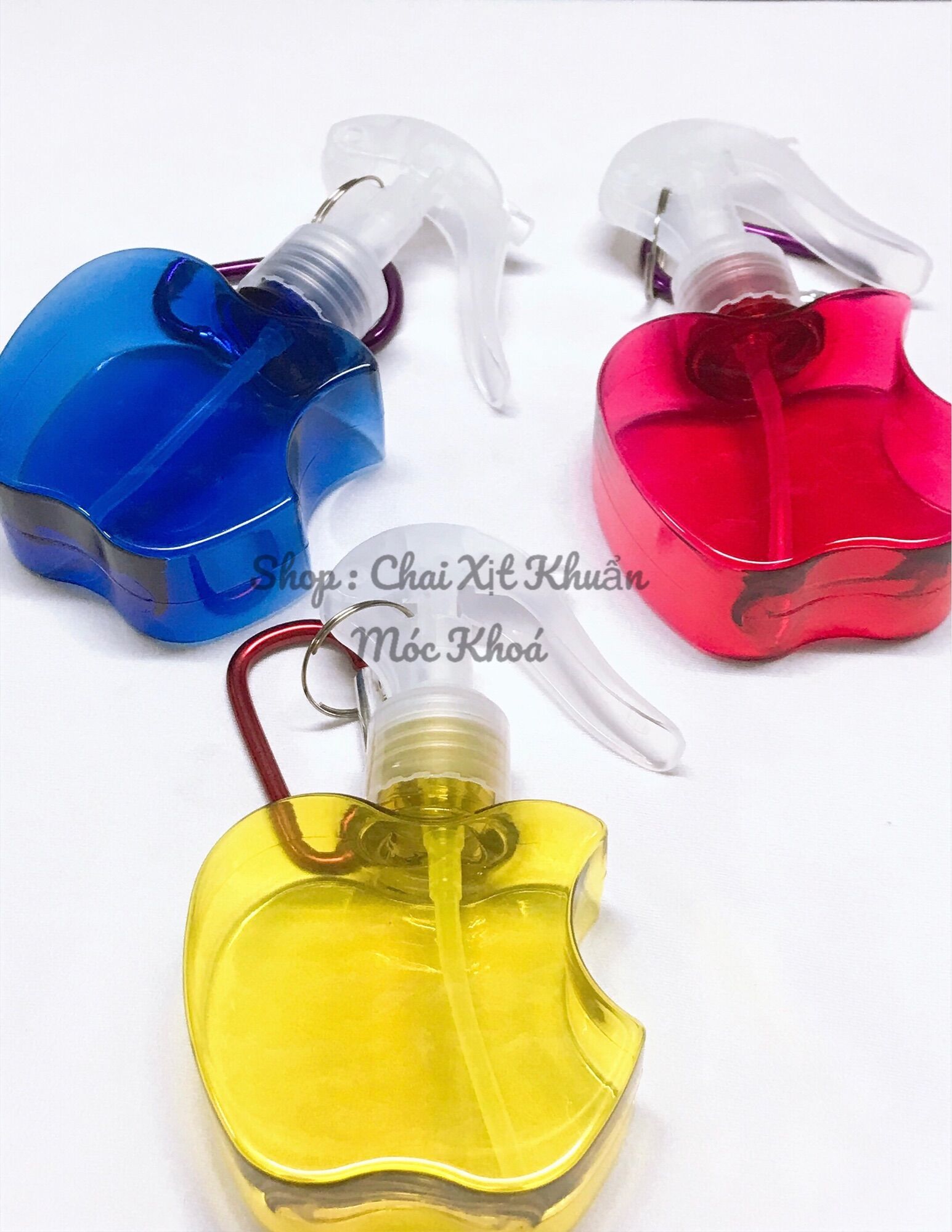 Chai Xịt Khuẩn Trái Táo Mini Móc Khoá 90ml , Bình Rỗng Đựng Cồn Trái Táo
