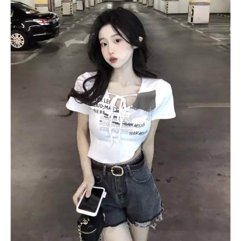 Áo croptop phối dây cột cổ đa dạng kiểu cd18