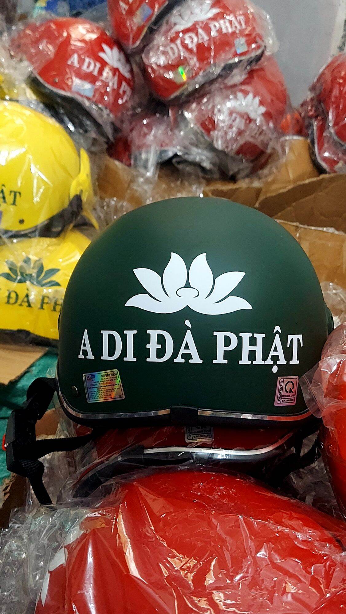 NÓN BẢO HIỂM A DI ĐÀ PHẬT CÓ KÍNH NGƯỜI LỚN.