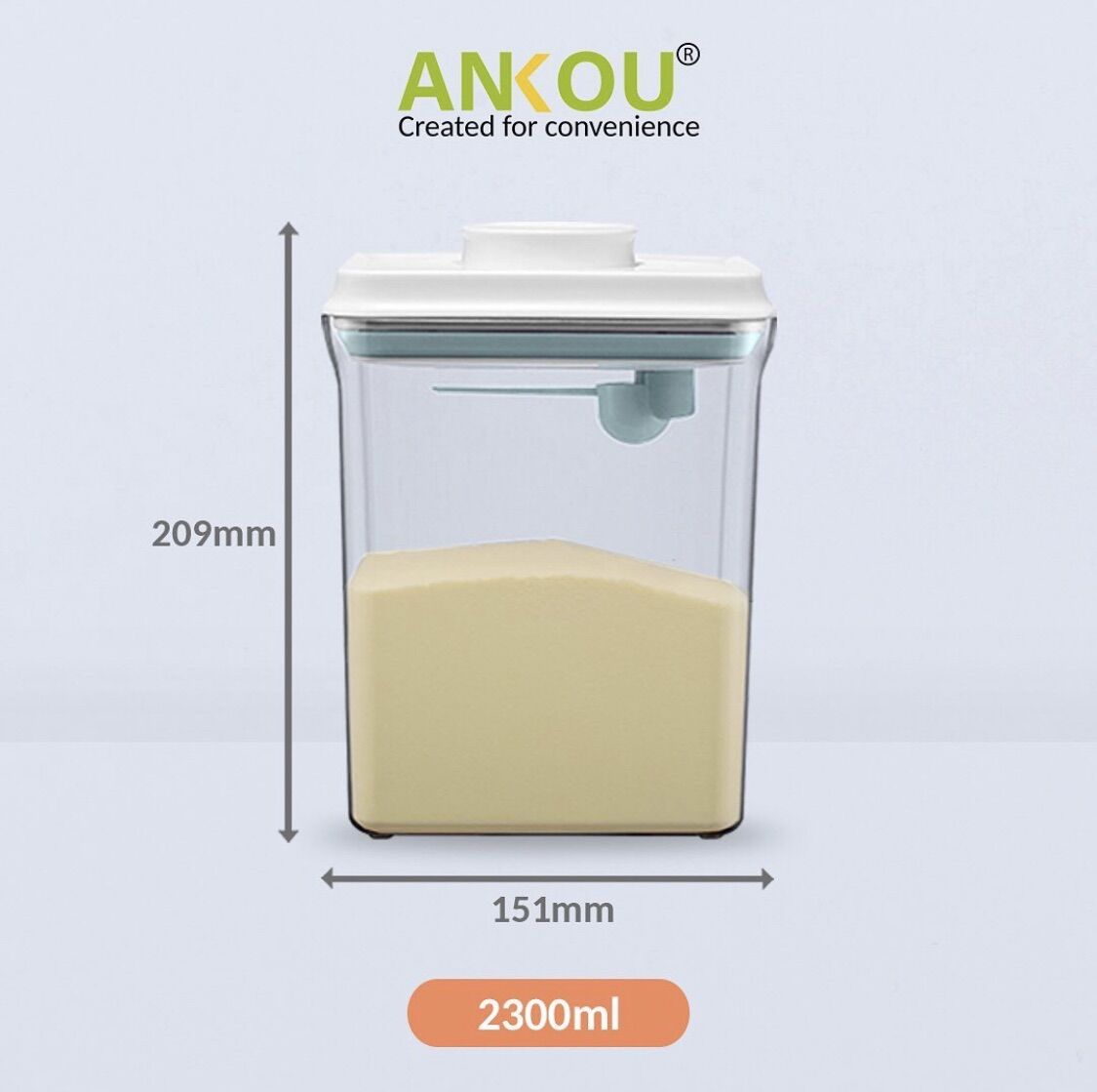 Hộp trữ sữa bột Ankou 2,3L