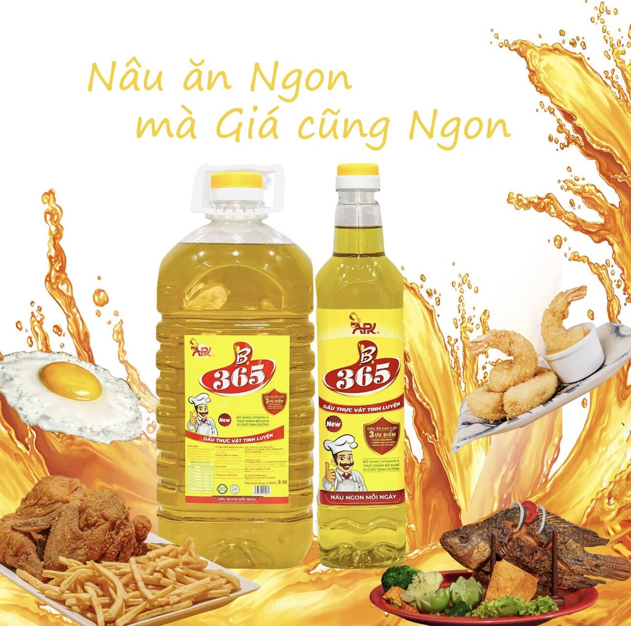 Dầu Ăn 365 can 5 lít