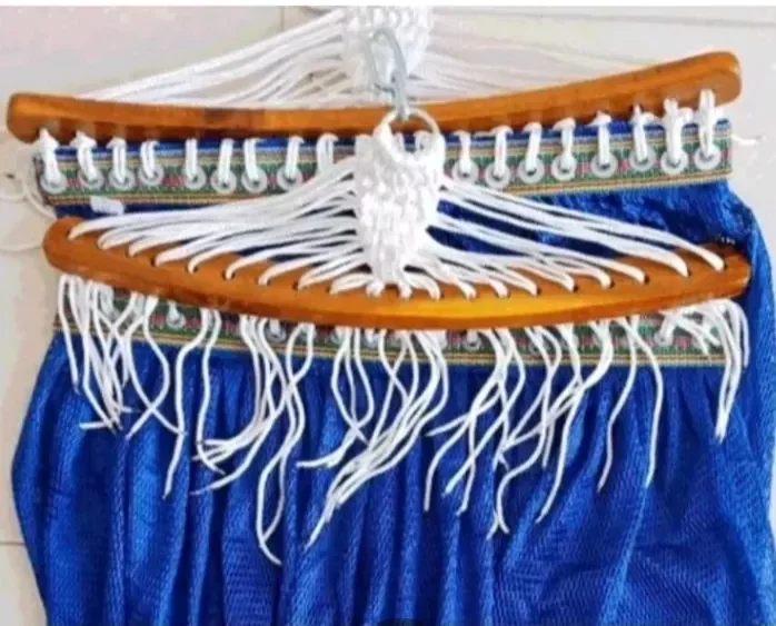Vong nằm người lớn, lưới võng can gỗ 2 lớp mềm mại