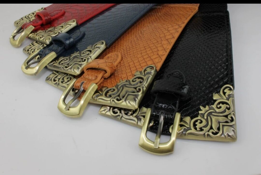 Dây nịt Thắt lưng nữ phối đầm váy crocodile belts 10cm
